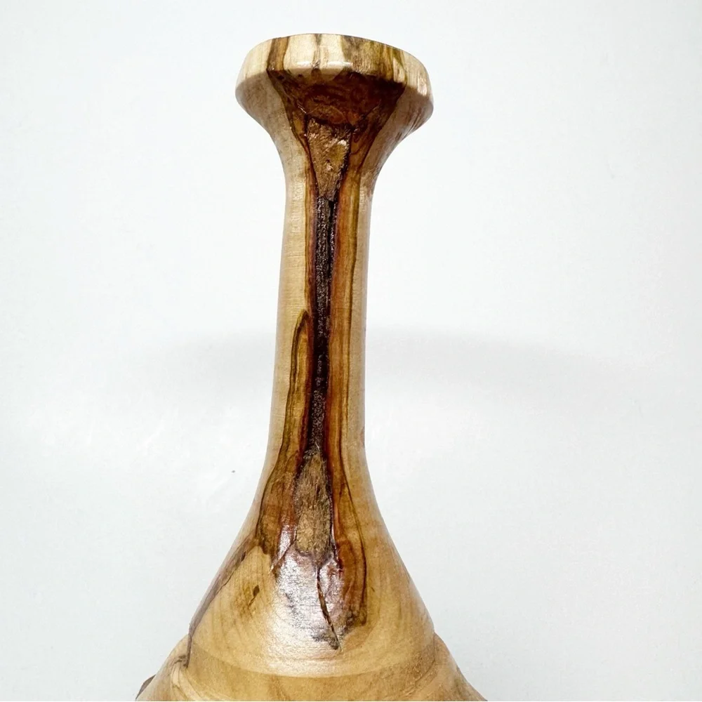 Hand Crafted Wood Spindle Bud Vase S1